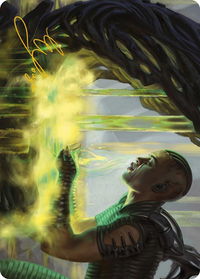 Necrogen Communion Art Card (Gold-Stamped Signature) - Art Series: Phyrexia: All Will Be One (ASONE) #21 - Special Magic: The Gathering Trading Card