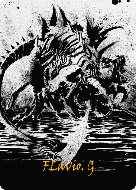 Karumonix, the Rat King Art Card (Gold-Stamped Signature) - Art Series: Phyrexia: All Will Be One Magic: The Gathering trading card