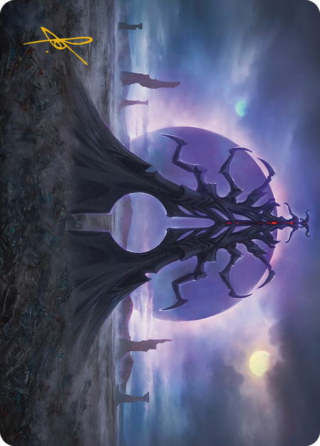 Black Sun's Twilight Art Card (Gold-Stamped Signature) trading card from Art Series: Phyrexia: All Will Be One Black Sun's Twilight Art Card (Gold-Stamped Signature) - Art Series: Phyrexia: All Will Be One Magic: The Gathering trading card