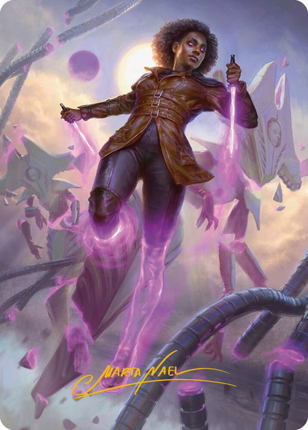 Kaya, Intangible Slayer Art Card (Gold-Stamped Signature) - Art Series: Phyrexia: All Will Be One Magic: The Gathering trading card