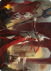 Porcelain Zealot Art Card (Gold-Stamped Signature) - Art Series: Phyrexia: All Will Be One (ASONE) #8 - Special Magic: The Gathering Trading Card