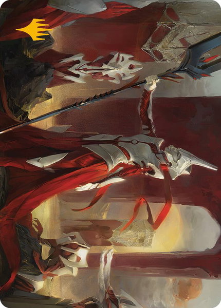 Porcelain Zealot Art Card (Gold-Stamped Signature) - Art Series: Phyrexia: All Will Be One Magic: The Gathering trading card