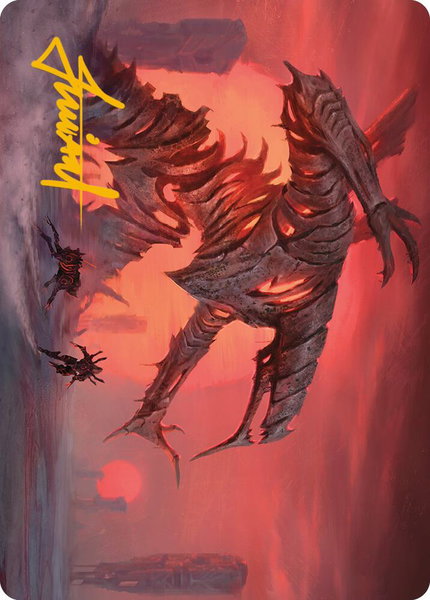 Red Sun's Twilight Art Card (Gold-Stamped Signature) trading card from Art Series: Phyrexia: All Will Be One Red Sun's Twilight Art Card (Gold-Stamped Signature) - Art Series: Phyrexia: All Will Be One Magic: The Gathering trading card