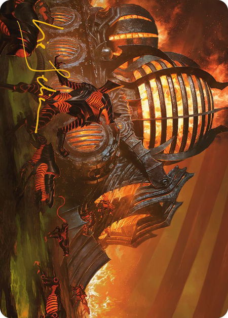 Urabrask's Forge Art Card (Gold-Stamped Signature) trading card from Art Series: Phyrexia: All Will Be One Urabrask's Forge Art Card (Gold-Stamped Signature) - Art Series: Phyrexia: All Will Be One Magic: The Gathering trading card