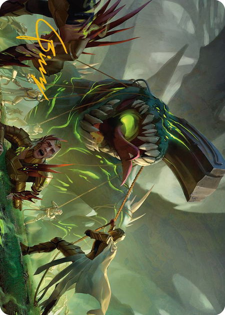 Noxious Assault Art Card (Gold-Stamped Signature) - Art Series: Phyrexia: All Will Be One Magic: The Gathering trading card