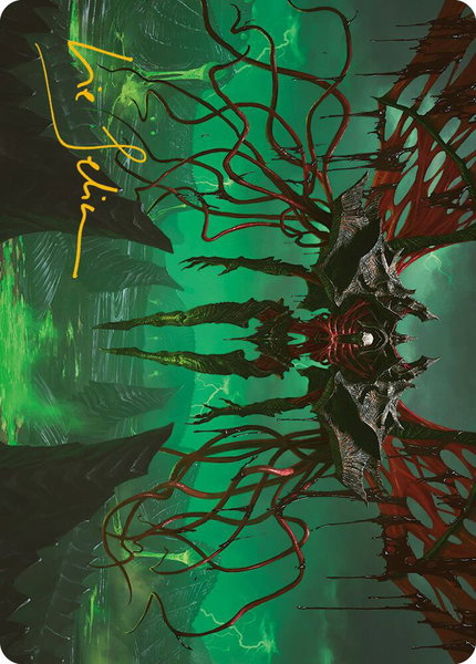 Archfiend of the Dross Art Card (Gold-Stamped Signature) - Art Series: Phyrexia: All Will Be One Magic: The Gathering trading card