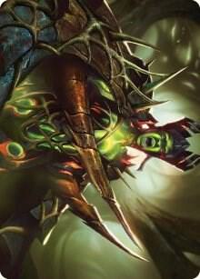 Maze's Mantle Art Card trading card from Art Series: Phyrexia: All Will Be One Maze's Mantle Art Card - Art Series: Phyrexia: All Will Be One Magic: The Gathering trading card