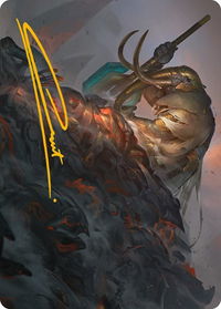 Against All Odds Art Card (Gold-Stamped Signature) - Art Series: Phyrexia: All Will Be One (ASONE) #1 - Special Magic: The Gathering Trading Card