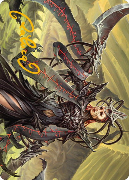 Testament Bearer Art Card (Gold-Stamped Signature) trading card from Art Series: Phyrexia: All Will Be One Testament Bearer Art Card (Gold-Stamped Signature) - Art Series: Phyrexia: All Will Be One Magic: The Gathering trading card