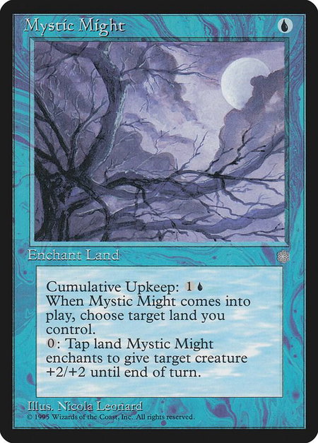 Mystic Might - Ice Age Magic: The Gathering trading card