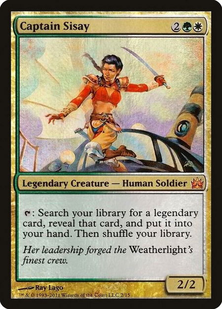 Captain Sisay - From the Vault: Legends Magic: The Gathering trading card