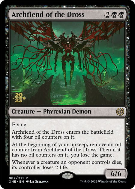 Archfiend of the Dross - Prerelease Cards Magic: The Gathering trading card