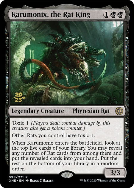 Karumonix, the Rat King - Prerelease Cards Magic: The Gathering trading card