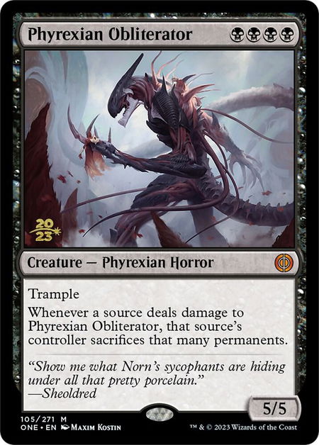Phyrexian Obliterator - Prerelease Cards Magic: The Gathering trading card