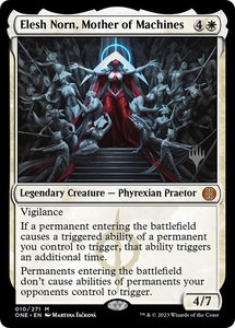 Elesh Norn, Mother of Machines - Promo Pack: Phyrexia: All Will Be One (PPONE) #10p - Mythic Rare Magic: The Gathering Trading Card