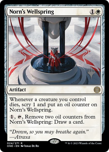 Norn's Wellspring trading card from Promo Pack: Phyrexia: All Will Be One Norn's Wellspring - Promo Pack: Phyrexia: All Will Be One Magic: The Gathering trading card