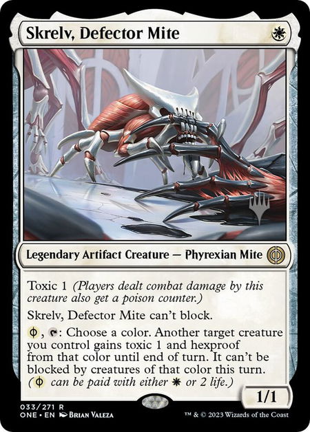 Skrelv, Defector Mite - Promo Pack: Phyrexia: All Will Be One Magic: The Gathering trading card