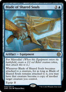 Blade of Shared Souls - Promo Pack: Phyrexia: All Will Be One (PPONE) #42p - Rare Magic: The Gathering Trading Card