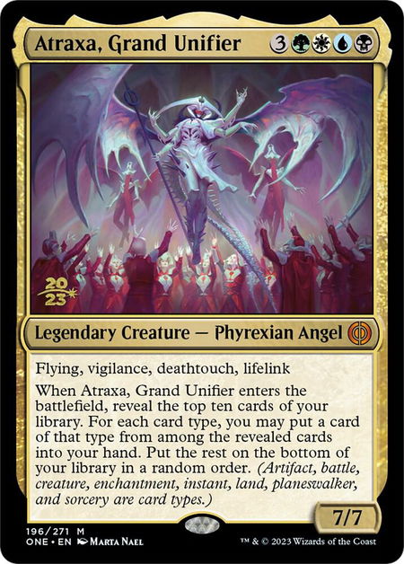Atraxa, Grand Unifier - Prerelease Cards Magic: The Gathering trading card