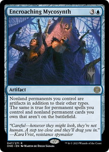 Encroaching Mycosynth - Promo Pack: Phyrexia: All Will Be One (PPONE) #47p - Rare Magic: The Gathering Trading Card