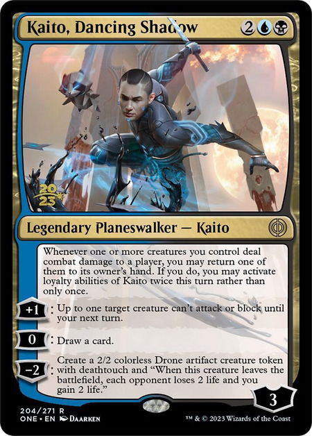 Kaito, Dancing Shadow - Prerelease Cards Magic: The Gathering trading card