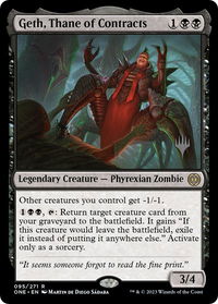 Geth, Thane of Contracts - Promo Pack: Phyrexia: All Will Be One (PPONE) #95p - Rare Magic: The Gathering Trading Card