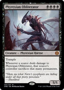 Phyrexian Obliterator - Promo Pack: Phyrexia: All Will Be One (PPONE) #105p - Mythic Rare Magic: The Gathering Trading Card