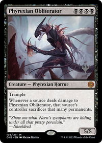 Phyrexian Obliterator - Promo Pack: Phyrexia: All Will Be One (PPONE) #105p - Mythic Magic: The Gathering Trading Card