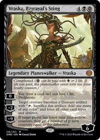 Vraska, Betrayal's Sting - Promo Pack: Phyrexia: All Will Be One (PPONE) #115p - Mythic Magic: The Gathering Trading Card