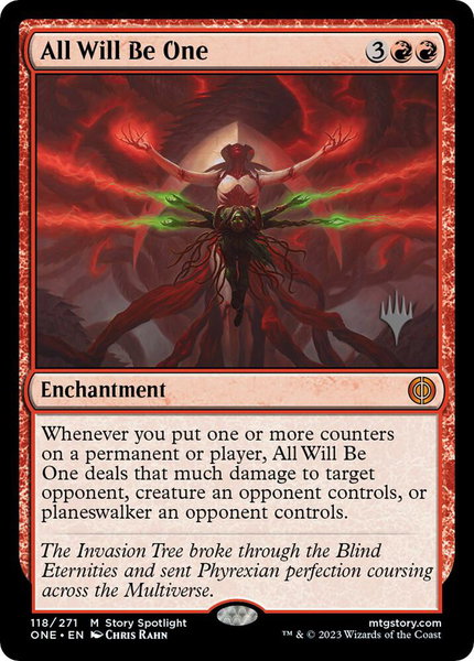 All Will Be One trading card from Promo Pack: Phyrexia: All Will Be One All Will Be One - Promo Pack: Phyrexia: All Will Be One Magic: The Gathering trading card