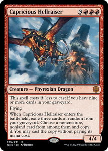 Capricious Hellraiser - Promo Pack: Phyrexia: All Will Be One (PPONE) #125p - Mythic Rare Magic: The Gathering Trading Card
