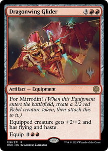 Dragonwing Glider - Promo Pack: Phyrexia: All Will Be One (PPONE) #128p - Rare Magic: The Gathering Trading Card