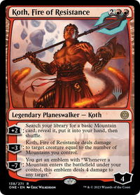 Koth, Fire of Resistance - Promo Pack: Phyrexia: All Will Be One (PPONE) #138p - Rare Magic: The Gathering Trading Card