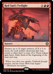 Red Sun's Twilight - Promo Pack: Phyrexia: All Will Be One (PPONE) #145p - Rare Magic: The Gathering Trading Card
