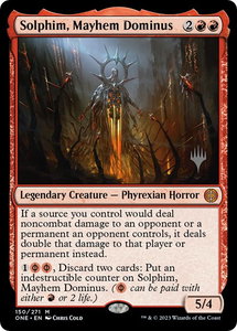 Solphim, Mayhem Dominus - Promo Pack: Phyrexia: All Will Be One (PPONE) #150p - Mythic Rare Magic: The Gathering Trading Card