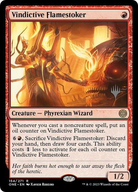 Vindictive Flamestoker - Promo Pack: Phyrexia: All Will Be One Magic: The Gathering trading card