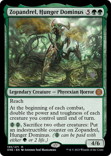 Zopandrel, Hunger Dominus - Promo Pack: Phyrexia: All Will Be One Magic: The Gathering trading card