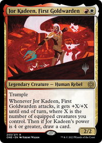 Jor Kadeen, First Goldwarden - Promo Pack: Phyrexia: All Will Be One (PPONE) #203p - Rare Magic: The Gathering Trading Card
