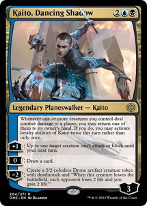 Kaito, Dancing Shadow - Promo Pack: Phyrexia: All Will Be One (PPONE) #204p - Rare Magic: The Gathering Trading Card