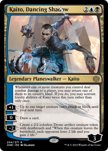 Kaito, Dancing Shadow - Promo Pack: Phyrexia: All Will Be One Magic: The Gathering trading card