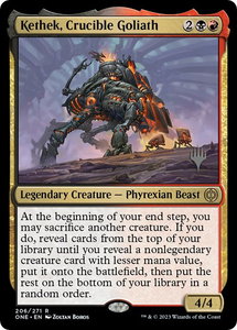 Kethek, Crucible Goliath - Promo Pack: Phyrexia: All Will Be One (PPONE) #206p - Rare Magic: The Gathering Trading Card