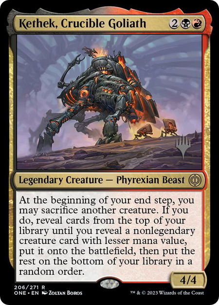 Kethek, Crucible Goliath - Promo Pack: Phyrexia: All Will Be One Magic: The Gathering trading card