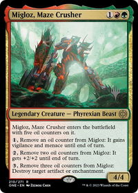 Migloz, Maze Crusher - Promo Pack: Phyrexia: All Will Be One (PPONE) #210p - Rare Magic: The Gathering Trading Card