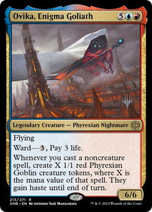 Ovika, Enigma Goliath - Promo Pack: Phyrexia: All Will Be One (PPONE) #213p - Rare Magic: The Gathering Trading Card
