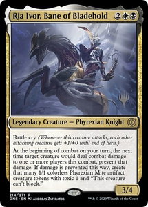 Ria Ivor, Bane of Bladehold - Promo Pack: Phyrexia: All Will Be One (PPONE) #214p - Rare Magic: The Gathering Trading Card