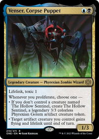 Venser, Corpse Puppet - Promo Pack: Phyrexia: All Will Be One (PPONE) #219p - Rare Magic: The Gathering Trading Card