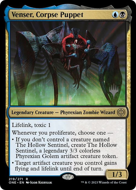 Venser, Corpse Puppet - Promo Pack: Phyrexia: All Will Be One Magic: The Gathering trading card