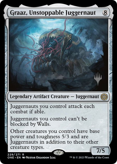 Graaz, Unstoppable Juggernaut - Promo Pack: Phyrexia: All Will Be One Magic: The Gathering trading card