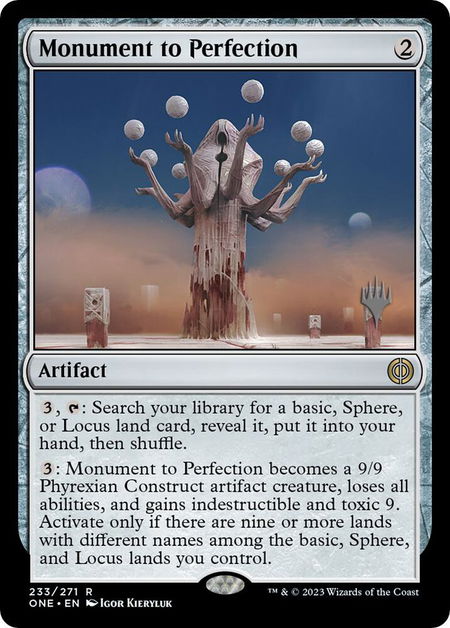 Monument to Perfection - Promo Pack: Phyrexia: All Will Be One Magic: The Gathering trading card