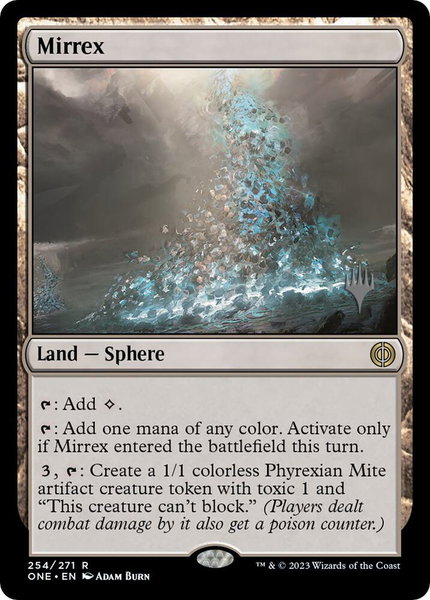 Mirrex trading card from Promo Pack: Phyrexia: All Will Be One Mirrex - Promo Pack: Phyrexia: All Will Be One Magic: The Gathering trading card